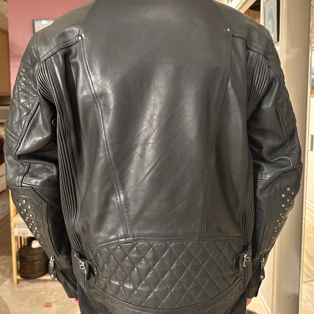 Roland Sands Clash Men's Leather Jacket size Large, Black